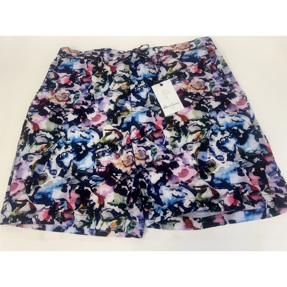 NWT Robert Graham Hughes Woven Shorts Multi Color Hybrid Board Shorts Sz 34 $158